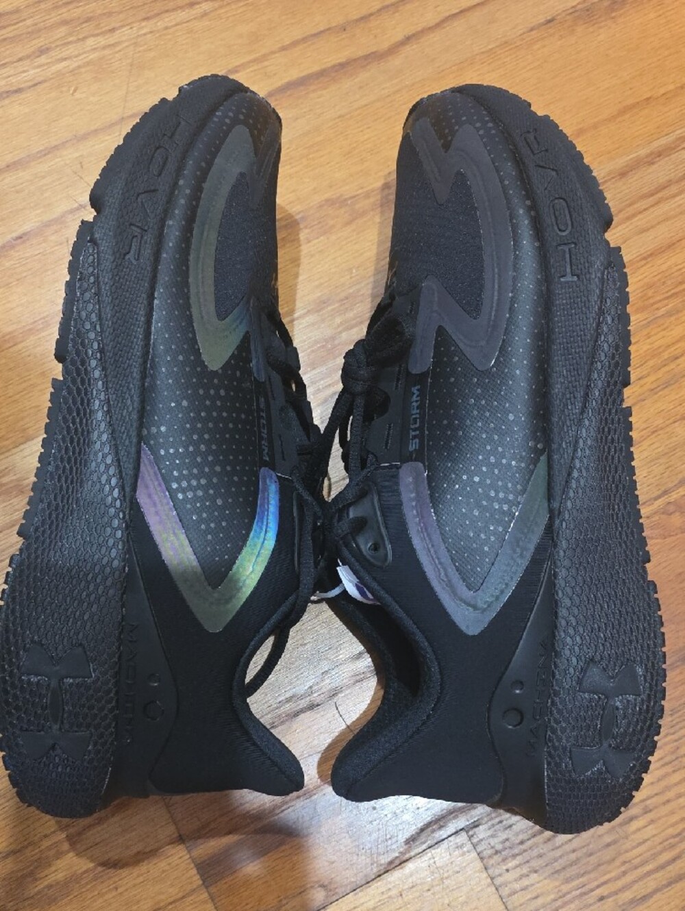 Under Armour Iridescent Accented Black Running Sneakers - Picture 3 of 6